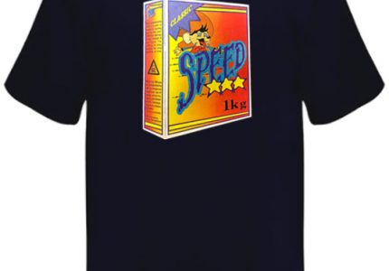 Old skool navy blue speed box t-shirt