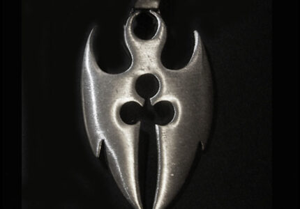 tribal pewder pendant