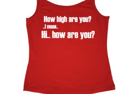 How high ladies spaghetti singlet