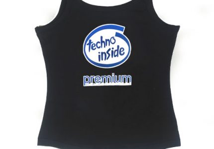 Ladies techno inside spaghetti singlet