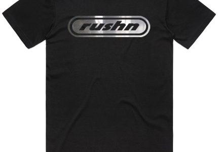 Rushn Reflective logo black t-shirt