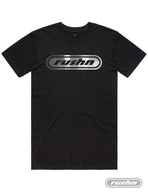 Rushn Reflective logo black t-shirt